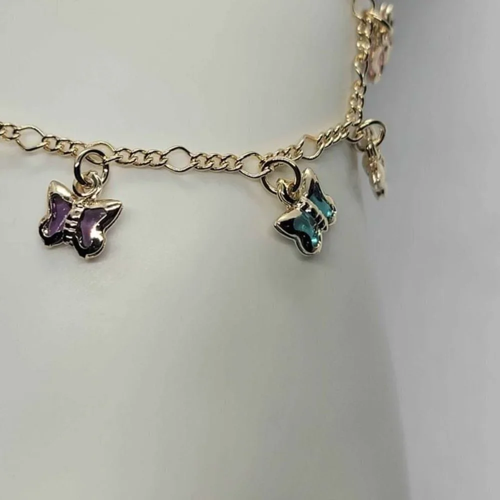 Brazilian 18k Gold Filled Multi color Butterfly Bracelet - Picture 3 of 6